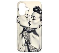 Custodia per iPhone 17 Vintage 1940 Baci Donne Lesbiche LGBT Queer Amore Meme