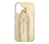 Custodia per iPhone 17 Vintage Cattolica Vergine Maria Preghiera Floreale Luna