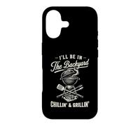Custodia per iPhone 17 Vintage I'll Be In The Backyard Charcoal Grill Master