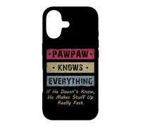 Custodia per iPhone 17 Vintage Pawpaw Knows Everything Dad Father Father's Day
