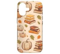Custodia per iPhone 17 Vintage Pumpkin Fall Leaves and Books Bookworm Bookish