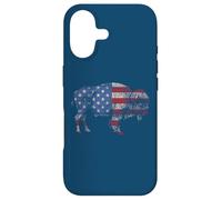 Custodia per iPhone 17 Vintage Retro Bison American Flag Buffalo Simple
