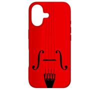 Custodia per iPhone 17 Violoncello rosso design minimalista per gli amanti della musica classica