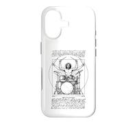 Custodia per iPhone 17 Vitruviano Batterista Percussioni Leonardo Da Vinci Batteria Vintage