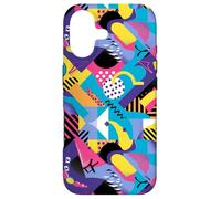 Custodia per iPhone 17 Vivido motivo a fusione di forme grafiche retrò anni '80 e '90