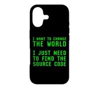 Custodia per iPhone 17 Voglio cambiare il mondo bisogno di trovare codice sorgente Coder Joke