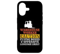 Custodia per iPhone 17 Warehouse Worker Attenzione scatole volanti e linguaggio offensivo