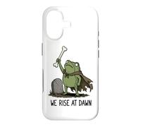 Custodia per iPhone 17 We Rise At Dawn Season Spooky Frog Meme Zombie Halloween