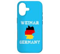 Custodia per iPhone 17 Weimar Germania Vintage Bandiera Germania Mappa Design