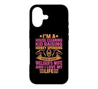 Custodia per iPhone 17 Welder Husband I'm A House Cleaning Kid Raising Money