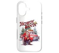 Custodia per iPhone 17 Western Christmas Santa Cowboy Red Howdy Red Truck