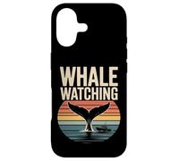 Custodia per iPhone 17 Whale Watching Retro Oceano Tramonto Barca Scena