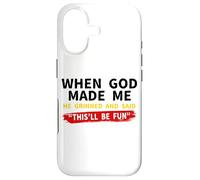 Custodia per iPhone 17 When God Made Me He Grinned and Said