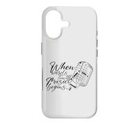 Custodia per iPhone 17 When Words Leave Off Music Begins Microfono vintage