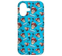 Custodia per iPhone 17 Where’s Wally Faces and Question Marks All-Over Print