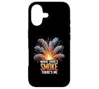 Custodia per iPhone 17 Where There's Smoke There's Me Funny Explosion Design
