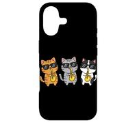Custodia per iPhone 17 Whimsical Feline Saxophonist Group Jazz Cat Aesthetic