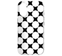 Custodia per iPhone 17 White Black Circle Star Monochrome Scandinavian Pattern
