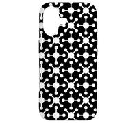 Custodia per iPhone 17 White Black Molecule Dot Minimalist Galaxy Spaceship Pattern