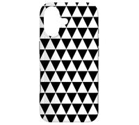 Custodia per iPhone 17 White Black Nordic Scandinavian Triangles Squares Pattern