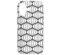 Custodia per iPhone 17 White Black Teardrop Round Oval Curve Art Nouveau Pattern