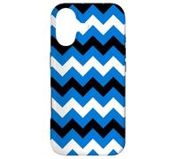 Custodia per iPhone 17 White Blue Black Estonia Tricolor Zigzag Line Baltic Pattern