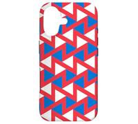 Custodia per iPhone 17 White Blue Red Russia Tricolor Zigzag Triangle Pattern