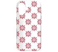 Custodia per iPhone 17 White Red Floral Maple Leaf Canada Natural Pattern