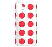 Custodia per iPhone 17 White Red Ring Circle Round Japan Color Zen Dot Pattern