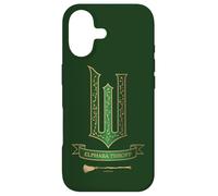Custodia per iPhone 17 Wicked Movie Logo Elphaba Green And Gold Broom