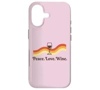Custodia per iPhone 17 Wine Tasting Drinker Peace Love Bottiglia di vino Bicchiere