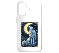 Custodia per iPhone 17 Wolf Howling Moon Celestial Mystical Nature Gothic Animal