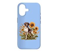 Custodia per iPhone 17 Womens Girls Flowers Hunting Dog German Shorthaired Pointer