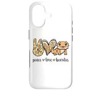 Custodia per iPhone 17 Womens & Girls Tiny Dinosaur Peace Love Bearded Dragon Lover