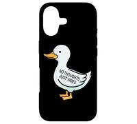 Custodia per iPhone 17 Womens Kids Funny No Thoughts Just Vibes Duck Lover