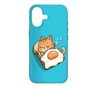 Custodia per iPhone 17 Womens Kids Kawaii Egg Toast Napping Orange Tabby Cat Lover