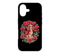 Custodia per iPhone 17 Womens Poppies Flower Blenheim Cavalier King Charles Spaniel