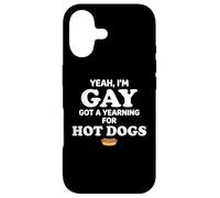 Custodia per iPhone 17 Yeah I'm Gay Got A Yearning for Hot Dogs Funny Meme LGBTQ