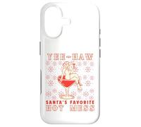 Custodia per iPhone 17 Yee-Haw, Santa's Favorite Hot Mess Funny Western Cowgirl Chr