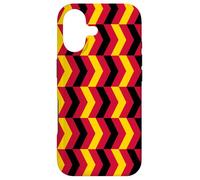 Custodia per iPhone 17 Yellow Black Red Belgium Tricolor Horizontal Zigzag Pattern