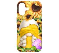 Custodia per iPhone 17 Yellow Gnome In Easter Chick Costume For Sunflower Lovers