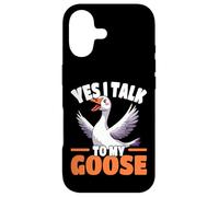 Custodia per iPhone 17 Yes I Talk To My Goose Funny Goose Amante Umorismo