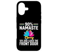 Custodia per iPhone 17 Yoga Humor 90% Namaste 10% Did I Lock The Door