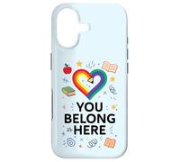 Custodia per iPhone 17 You Belong Here Rainbow Pencil Heart Pride Teacher LGBTQ+