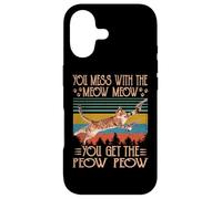 Custodia per iPhone 17 You Mess With The Meow You Get The Peow Funny Cat With Gun