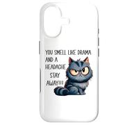 Custodia per iPhone 17 You Smell Like Drama and A Headache Please Go Away Funny Cat