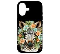 Custodia per iPhone 17 Zebra, fiore botanico, safari, animale da zoo