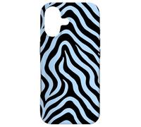 Custodia per iPhone 17 Zebra Stripes Accessories Black with Pastel Blue Aesthetic