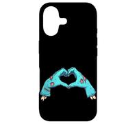 Custodia per iPhone 17 Zombie Hand Shape a Heart, Halloween Zombie Valentine's Love