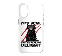 Custodia per iPhone 17 Zoomies gatto gatto nero caos graffio sarcasmo mostruoso